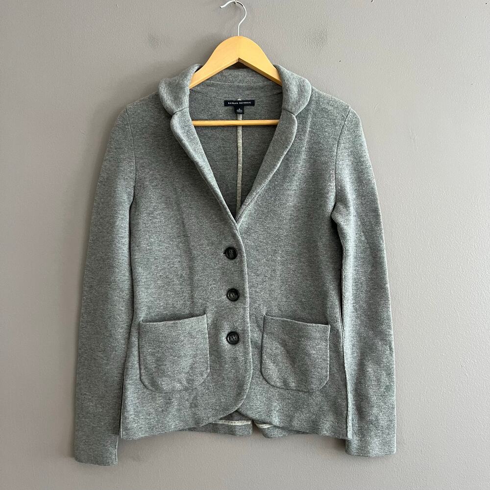 Banana Republic Wool Blend Cardigan Sweater Blazer Women S Minimalist Preppy